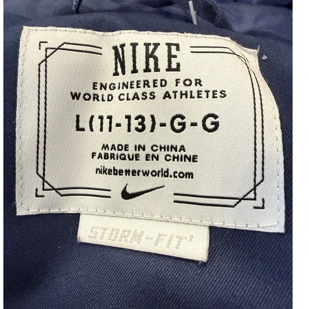 Nike Storm-FIT Hooded Parka Navy Blue Insulated Jacket Youth Large L 11-13